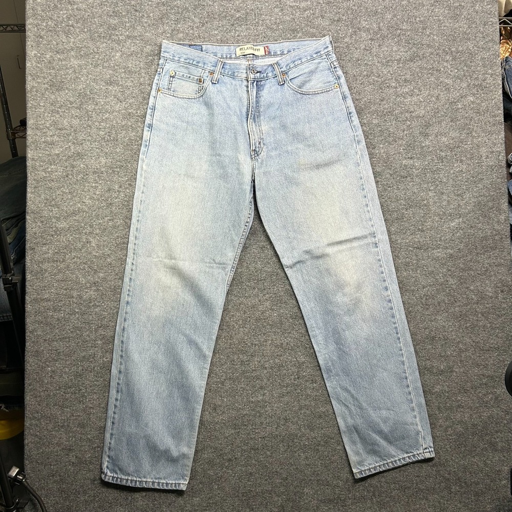 Levi's 550 Straight Jeans Men's Blue Denim Relaxed Fit Classic‎ Zip Fly - 34X32